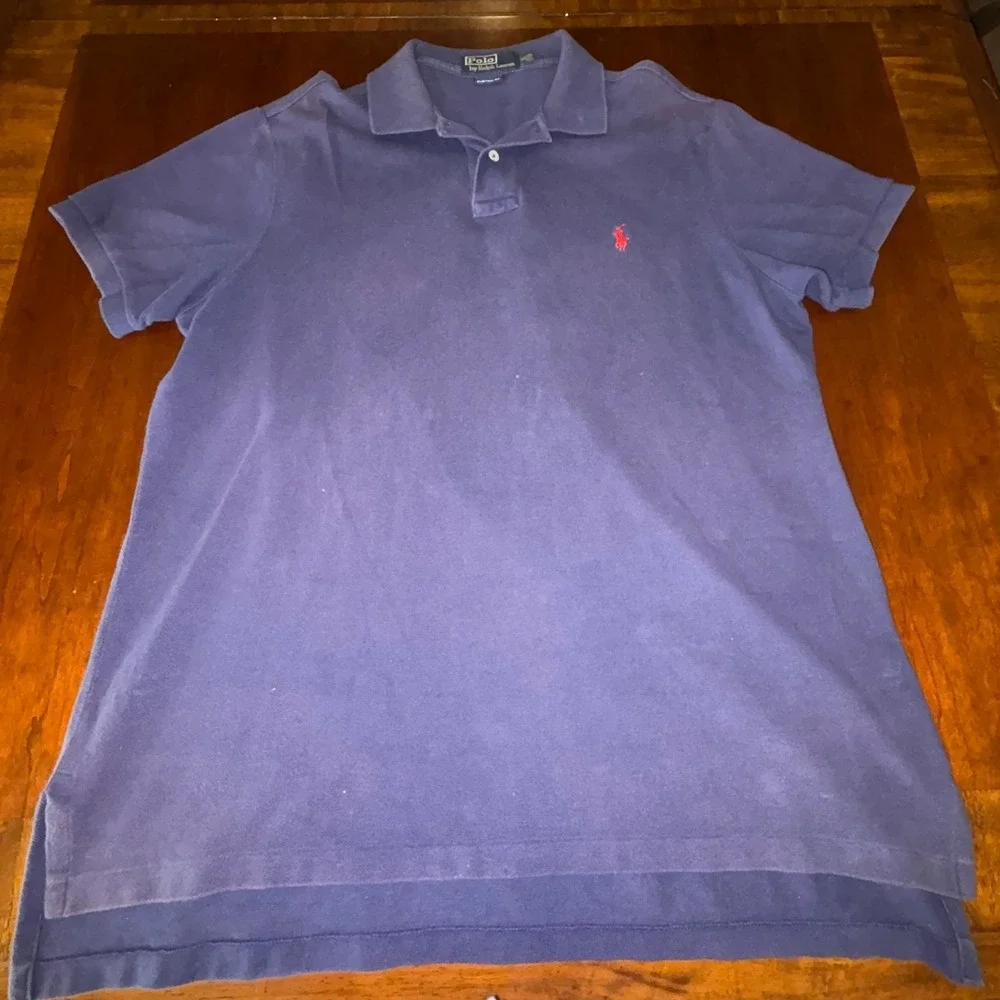 Polo Ralph Lauren Custom Fit Polo Shirt‎ Purple Pony Logo XL